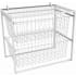 ClosetMaid Double 21-3/4" Wide 2 Tier Wire Basket Closet Pantry Laundry Organizer with Ventilated Shelves White