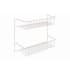 ClosetMaid Contemporary 11"H x 13"W Wall or Door Mount 2 Tier Wire Frame Cabinet Basket Storage Rack White