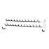 ClosetMaid Coated Tip 15" Wide Wall Mounted Closet System Belt & Tie Rack with 27 Hooks White