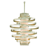 Corbett Lighting Vertigo 2 Light 16-1/2" Wide Pendant with Fabric Shade Modern Silver