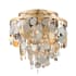 Corbett Lighting Ambrosia 3 Light 18" Wide Flush Mount Ceiling Fixture with Crystal Accents Gold and Silver Leaf