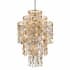 Corbett Lighting Ambrosia 7 Light 24" Wide Pendant with Crystal Accents Gold and Silver Leaf
