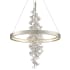Corbett Lighting Jasmine Single Light 36" Wide LED Ring Chandelier Silver Leaf