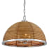 Corbett Lighting Carayes 3 Light 21" Wide Mini Chandelier Natural Rattan / Stainless Steel