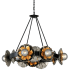 Corbett Lighting Magic Garden 10 Light 34" Wide Ring Chandelier Black Graphite Bronze Leaf