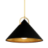 Corbett Lighting Charm 23" Wide Pendant Black / Gold Leaf