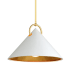 Corbett Lighting Charm 23" Wide Pendant White / Gold Leaf