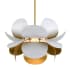 Corbett Lighting Ginger 26" Wide Pendant White / Gold Leaf