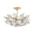 Corbett Lighting Aimi 6" Wide LED Flush Mount Ceiling Fixture Vintage Gold Leaf