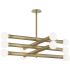 Corbett Lighting Pienza 10 Light 50" Wide Linear Chandelier Vintage Brass