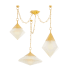 Corbett Lighting Angelique 3 Light 58" Wide Chandelier Vintage Polished Brass