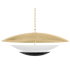 Corbett Lighting Adara 6 Light 36" Wide Pendant Vintage Gold Leaf / Soft Black