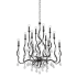 Corbett Lighting Aveline 12 Light 34" Wide Crystal Candle Style Chandelier Black Silver Leaf