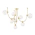 Corbett Lighting Astraia 9 Light 67" Wide Multi Light Pendant Vintage Brass