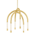 Corbett Lighting Zeme 34" Wide LED Abstract Chandelier Vintage Polished Brass