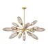 Corbett Lighting Cordoba 17 Light 52" Wide Sputnik Chandelier with Seedy Light Bronze Glass Shades Vintage Brass
