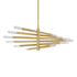 Corbett Lighting Strasbourg 42" Wide LED Abstract Chandelier with Optic Glass Shades Vintage Brass