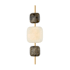 Corbett Lighting Salisbury 34" Tall LED Wall Sconce with Onyx Shade and Marble Accents Vintage Brass
