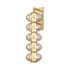 Corbett Lighting Toulouse 25" Tall LED Wall Sconce with Light Bronze Glass Shades Vintage Brass