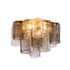 Corbett Lighting Helsinki 4 Light 19" Wide Flush Mount Waterfall Ceiling Fixture Vintage Gold Leaf