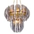 Corbett Lighting Anatase 5 Light 24" Wide Waterfall Chandelier with Remolino Blanco Glass Shades Vintage Gold Leaf