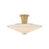 Corbett Lighting Cologne 19" Wide LED Semi-Flush Ceiling Fixture with Cloud Glass Shade Vintage Brass