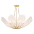 Corbett Lighting Galena 9 Light 34" Wide Pendant with Piastre Glass Shades Vintage Gold Leaf