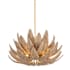 Corbett Lighting Varanasi 14 Light 30" Wide Pendant with Coco Bead Shades Vintage Gold Leaf