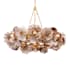 Corbett Lighting Galle 14 Light 40" Wide Abstract Chandelier with Oyster Shell Shades Vintage Gold Leaf