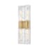 Corbett Lighting Bromo 4 Light 21" Tall Wall Sconce with Blonchino Glass Shade Vintage Brass