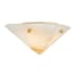 Corbett Lighting Geo 7" Wide LED Semi-Flush Ceiling Fixture with Honey Onyx Shade Vintage Brass