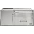 Coyote 42 Inch Access Door Storage & Warming Drawer Combo with Beveled Trim Stainless Steel