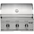 Coyote C Series 45,000 BTU 28 Inch Wide Natural Gas Built-In Grill with Knob Controls and Integrated Wind Guard Stainless Steel