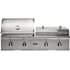 Coyote 40,000 BTU 50 Inch Wide Liquid Propane Built-In Grill with Knob Controls and Temperature Gauge Stainless Steel
