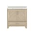 CRAFT + MAIN Ashlow 36" Free Standing Single Basin Vanity Set with Engineered Stone Vanity Top Natural Oak