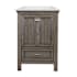 CRAFT + MAIN Brantley 25" Free Standing Single Basin Vanity Set with Cabinet and Fireclay Vanity Top Distressed Gray