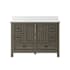 CRAFT + MAIN Brantley 48" Free Standing Single Basin Vanity Set with Cabinet and Quartz Vanity Top Distressed Grey