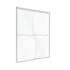 CRAFT + MAIN Cove 72" High x 60" Wide Sliding Framed Shower Door with 1/4" Clear S-Cut Glass Brushed Nickel