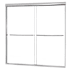 CRAFT + MAIN Cove 55" High x 54" Wide Sliding Framed Tub Door with 1/4" Clear Glass Silver