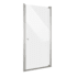 CRAFT + MAIN Cove 72" High x 34-1/2" Wide Hinged Frameless Shower Door with 1/4" Clear Glass Brushed Nickel
