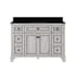 CRAFT + MAIN Ellery 49" Free Standing Single Basin Vanity Set with Cabinet and Black Galaxy Quartz Vanity Top Vintage Grey