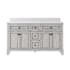 CRAFT + MAIN Ellery 60" Free Standing Double Basin Vanity Set with Cabinet and Carrara Vita Quartz Vanity Top Vintage Grey