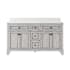 CRAFT + MAIN Ellery 61" Free Standing Double Basin Vanity Set with Cabinet and Snow White Quartz Vanity Top Vintage Grey