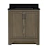 CRAFT + MAIN Lanagan 31" Free Standing Single Basin Vanity Set with Cabinet and Black Galaxy Quartz Vanity Top Shaded Timber