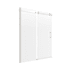 CRAFT + MAIN Lagoon 60" High x 60" Wide Sliding Frameless Tub Door with Clear Glass Brushed Nickel