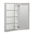 CRAFT + MAIN 15" Single Door Mirrored Medicine Cabinet with Slow Close Hinges Aluminum