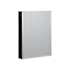CRAFT + MAIN 23" x 30" Frameless Single Door Mirrored Medicine Cabinet with Slow Close Hinges Black