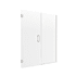 CRAFT + MAIN Marina 74" High x 60" Wide Hinged Frameless Shower Door with Clear Glass Brushed Nickel