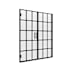 CRAFT + MAIN Marina 74" High x 60" Wide Hinged Frameless Shower Door with Clear Grid Glass Matte Black