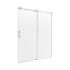 CRAFT + MAIN Marina 76" High x 48" Wide Sliding Frameless Shower Door with 3/8" Clear Glass Brushed Nickel